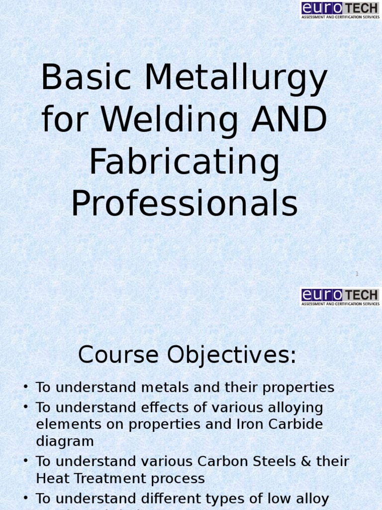 Basic Metallurgy For Welding and Fabricating Professionals | PDF | Heat ...