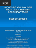 Slide Sobre Arquivologia