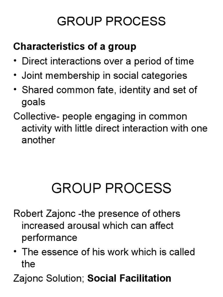 Group Process Characteristics of A Group PDF Cognitive Science