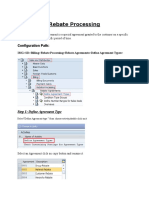 Rebates: Configure Rebate Processing in SAP