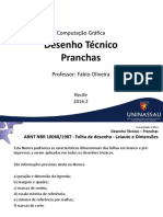 Desenho técnico normas ABNT folhas pranchas