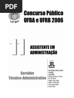 Prova Assist Adm 2006 ufba