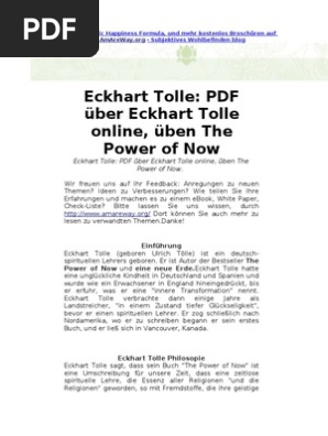 Download Eckhart tolle jetzt pdf Free HD