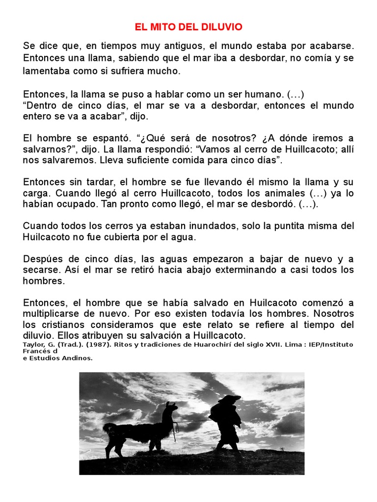 El Mito Del Diluvio | PDF | Mito de la inundación | Religión y creencia