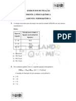 Exercícios de termoquímica e reações químicas