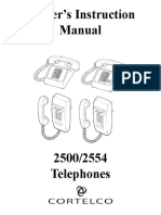 Owner's manual for 2500/2554 telephones