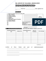 Teaching Staff Application Form