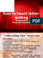 How To Teach Letter-Writing: Prepared By: Mohamed Ramadan