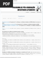Programa de Pós-Graduação em Estudos Literários - Regulamento