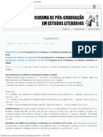 Programa de Pós-Graduação em Estudos Literários - Regulamento