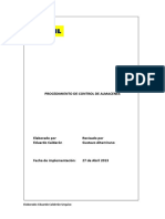 Procedimineto de Control de Almacenes PDF
