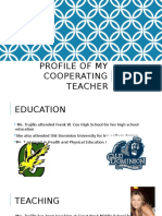Profile of My Cooperating Teacher