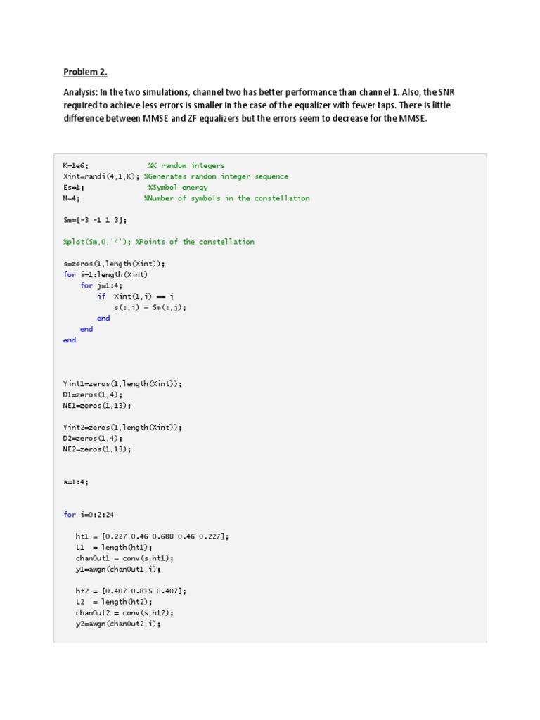 MMSE Equalizer Part 2 PDF Mathematical Concepts Teaching Mathematics