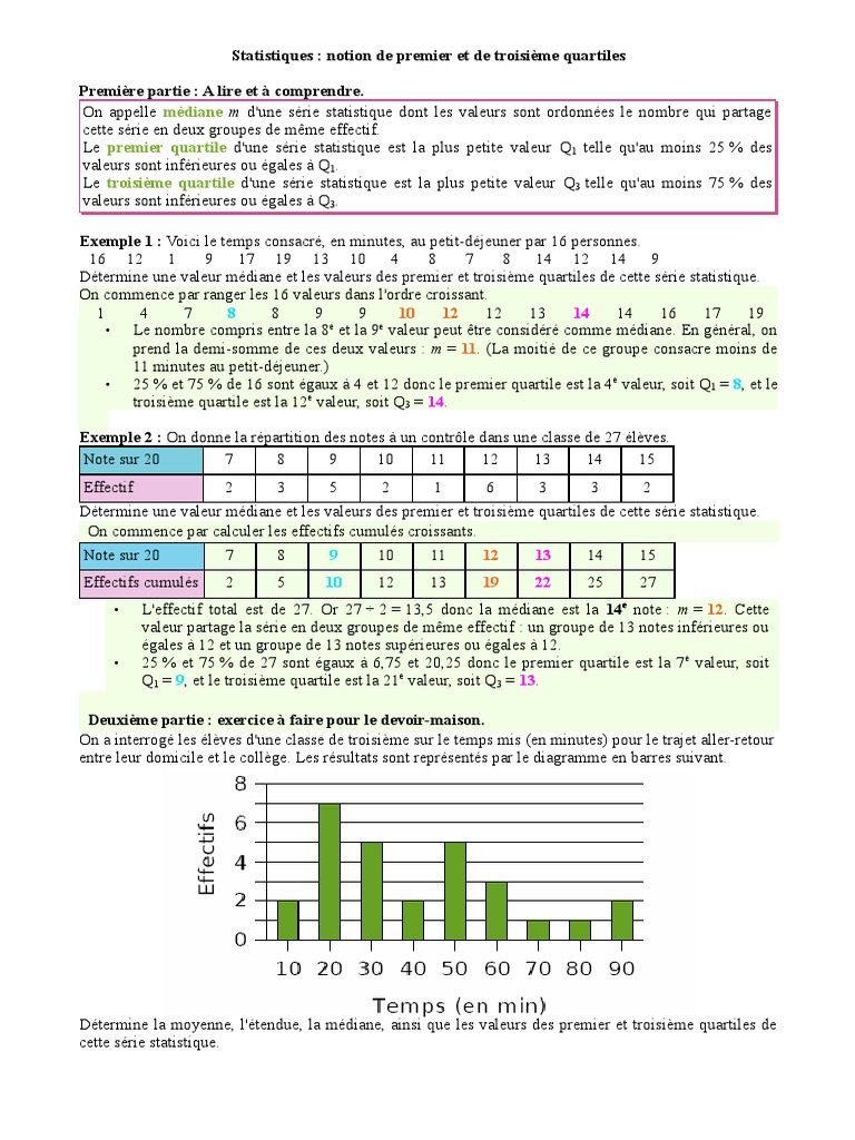 Devoir Maison 3eme Statistiques | Ventana Blog