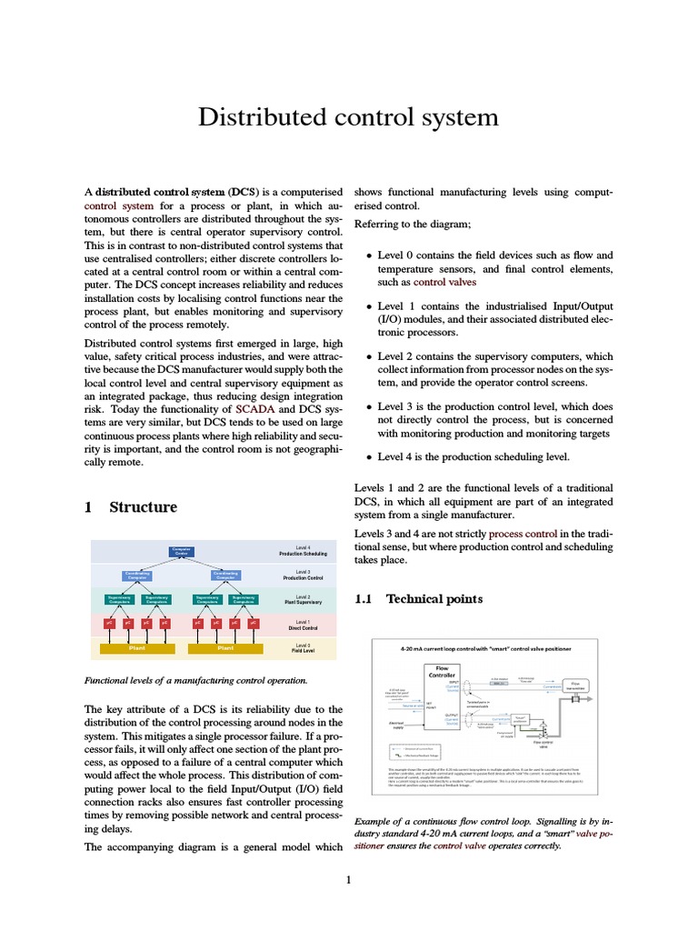 Distributed Control System | PDF | Systems Science | Systems Engineering