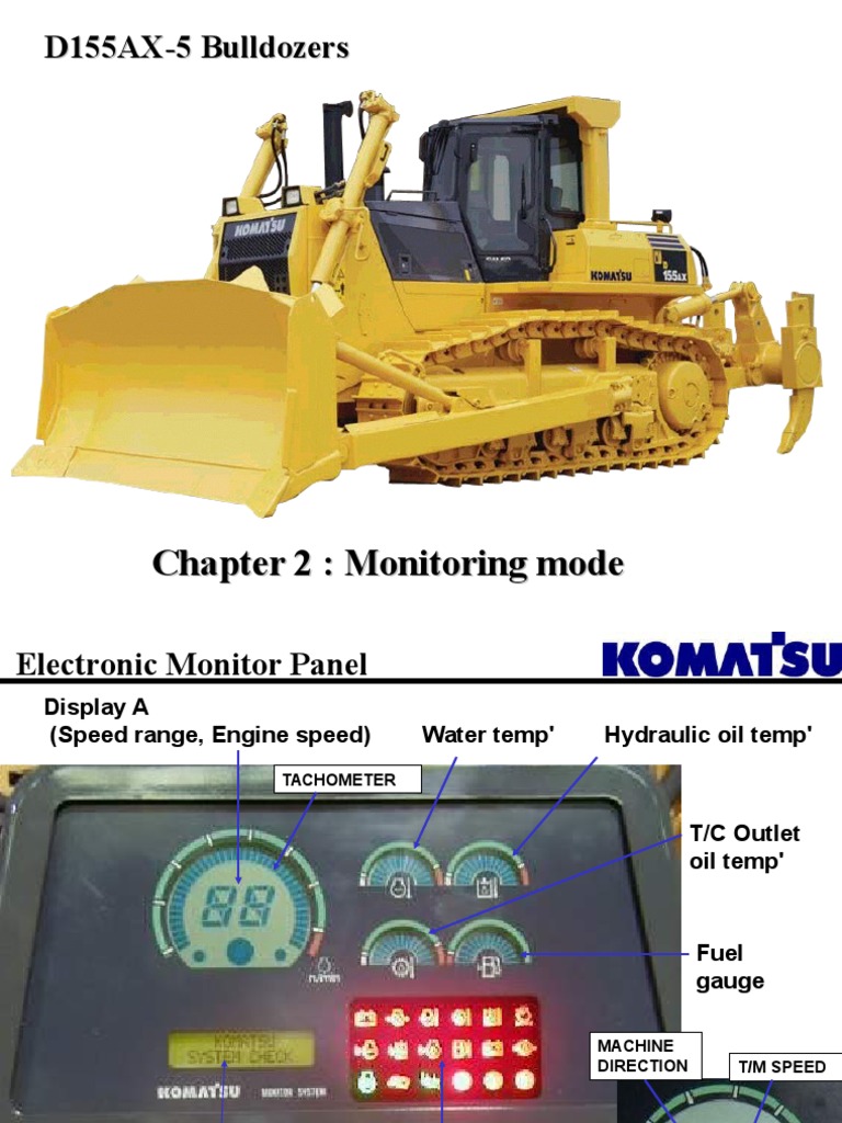 D155AX-5 Bulldozer Monitoring Guide | PDF | Switch | Computer Monitor