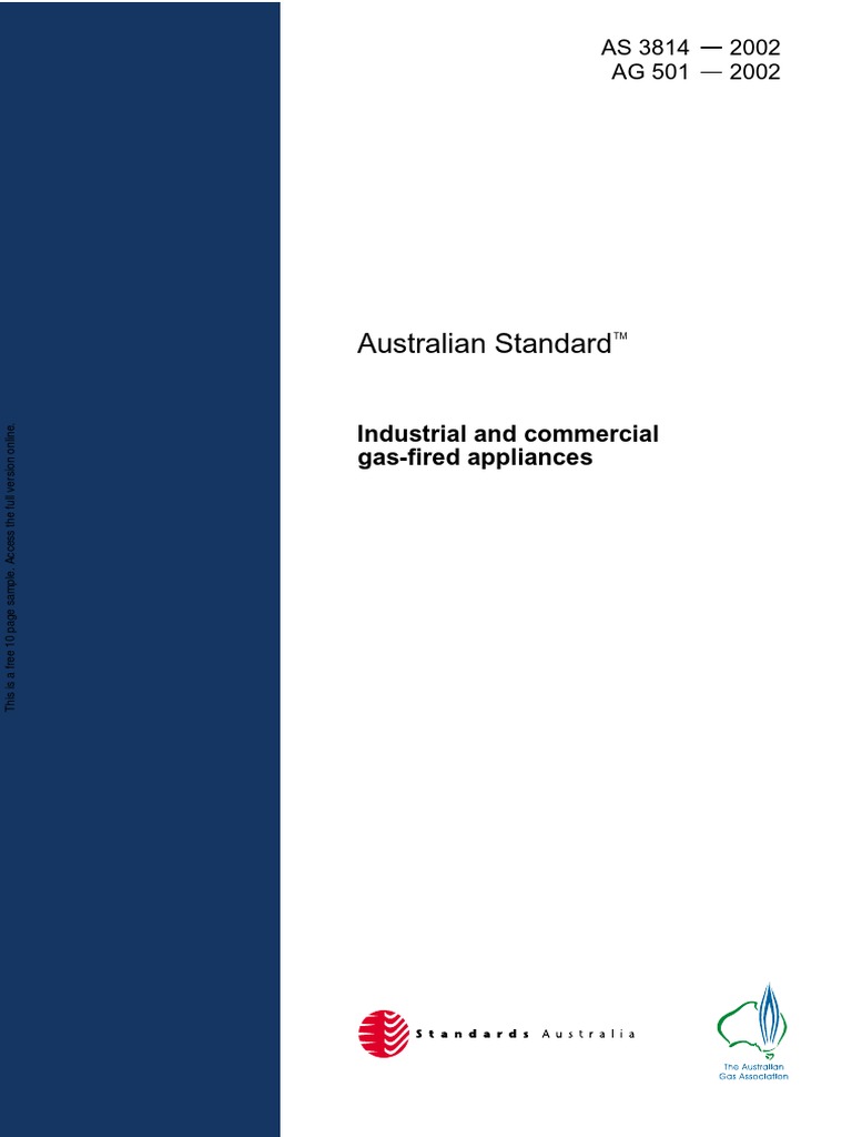 Australian Standard 3814 | PDF | Combustion | Water Heating