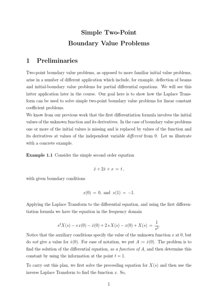 Bvp boundary value problem differential equations
