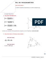 Rappel de Trigonométrie