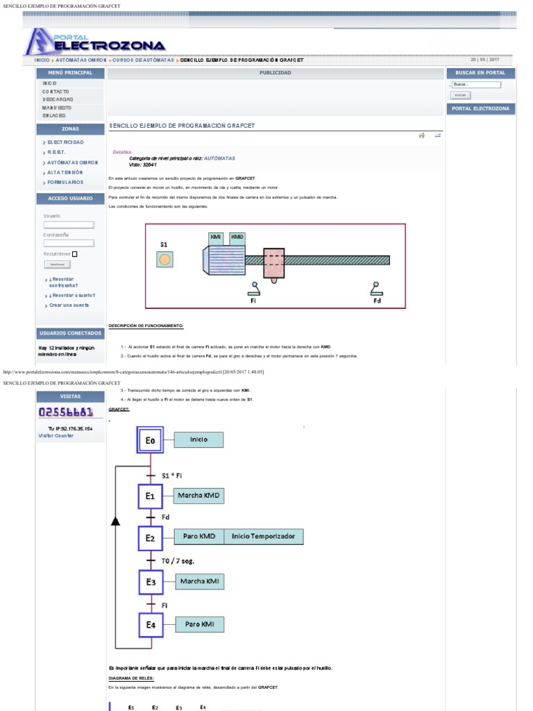 Ejemplo Sencillo de Programación GRAFCET | PDF | Relé | Contraseña