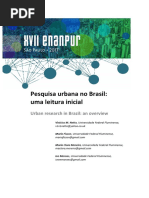 Pesquisa Urbana No Brasil Uma Leitura In