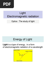 Light Electromagnetic Radiation: Optics: The Study of Light