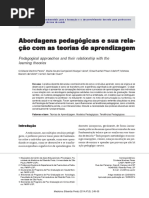 1 Abordagens Pedagogicas e Sua Relacao Com as Teorias de Aprendizagem