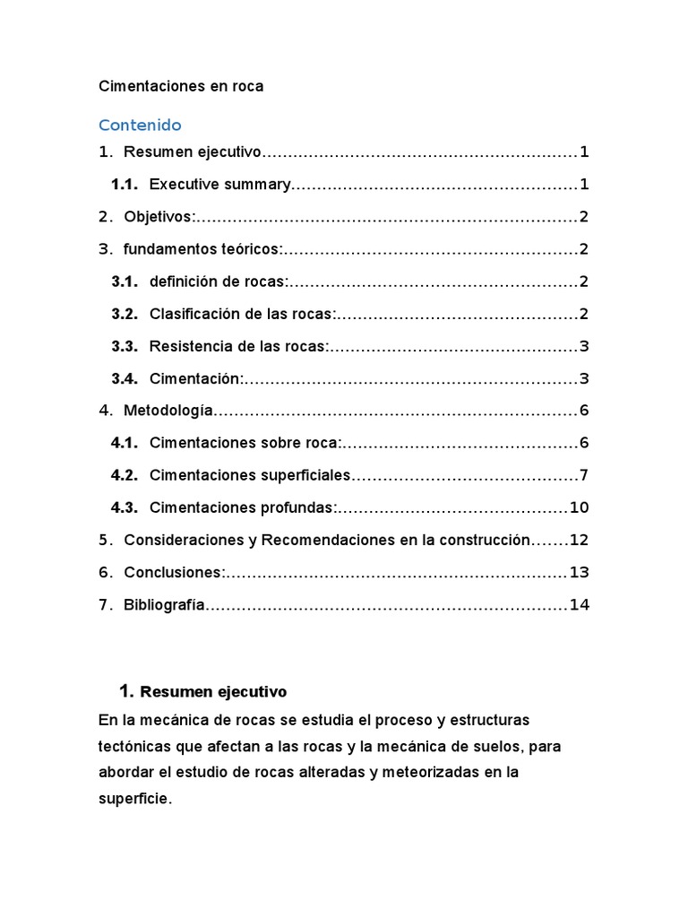 Cimentaciones sobre roca: Guía técnica | PDF | Fundación (Ingeniería ...