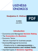 Business Economics: Sisdjiatmo K. Widhaningrat