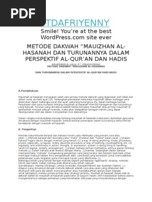 Mendidik Dengan Maudihah Hasanah