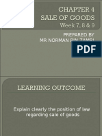 Chapter 4 Business Law Sales of Goods Week 7,8,9