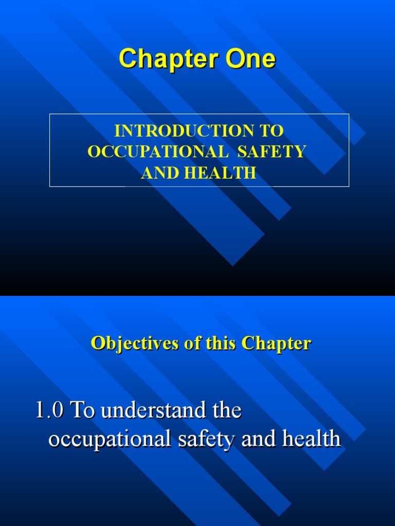 OSH Chapter 1 Introduction To Occupational Safety and Health | PDF ...
