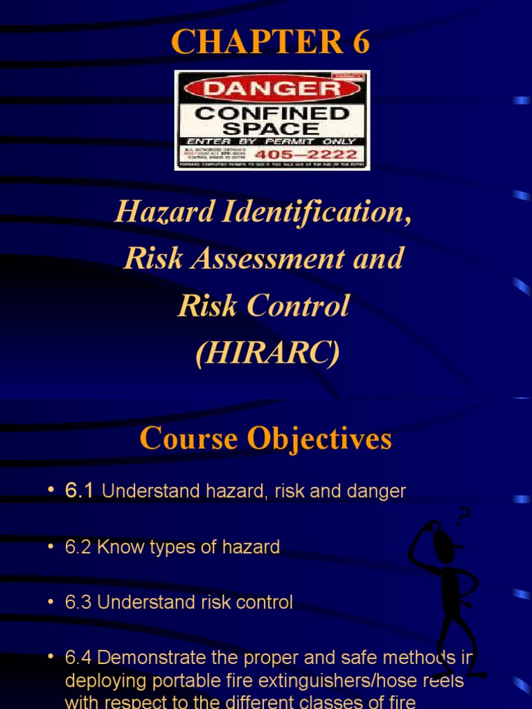 OSH Chapter 6Hazard Identification, Risk Assessment and Risk Contol (HIRARC) PDF Risk