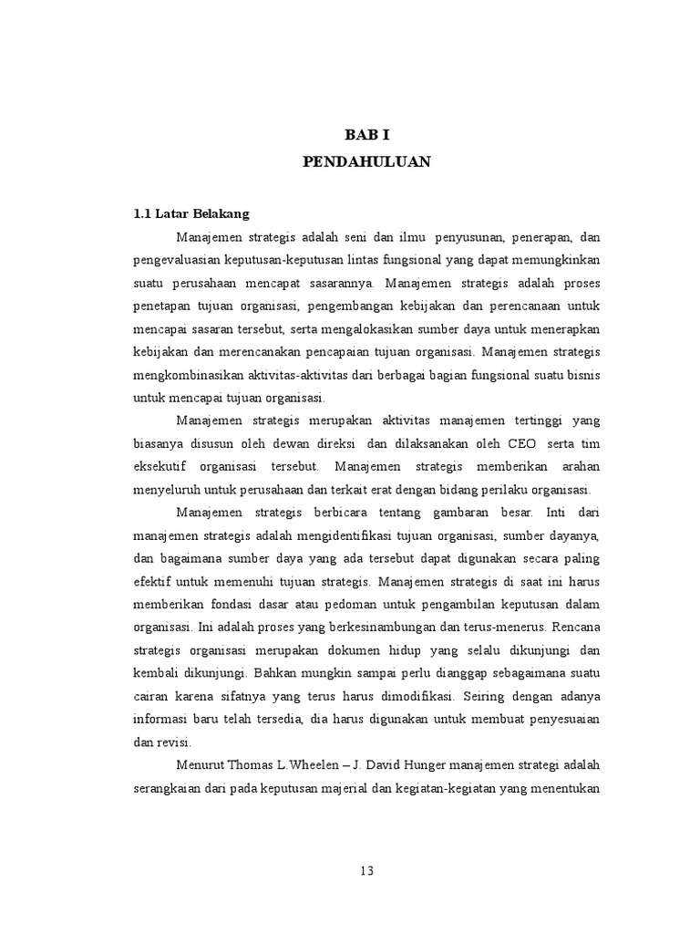 Makalah Proses Manajemen Strategi