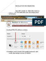 Taller 01 Instalacion de Mikrotik