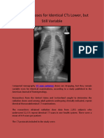 Radiation Doses for Identical CTs Lower, but Still Variable