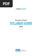 Rockschool 2016 Acoustic Guitar Syllabus Guide