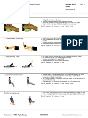 Exercises For VMO Strengthening, PDF, Knee