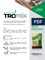 Mortero TROMIX ideal para contrapisos y albañilería