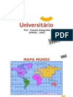 Geografia - Pré-Vestibular Universitário - UFRGS 2007