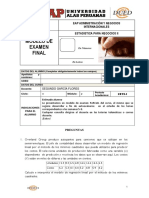 Modelo de Examen Final de Estadistica Neg II 2015-i