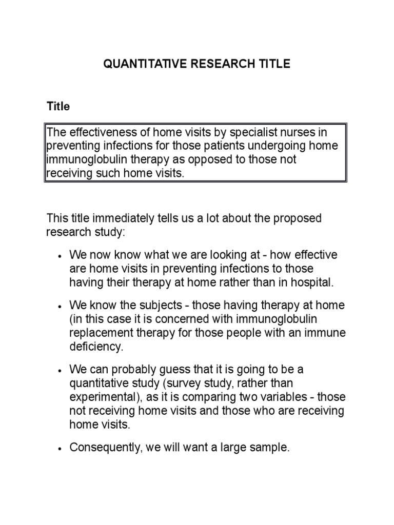 quantitative research descriptive design title example