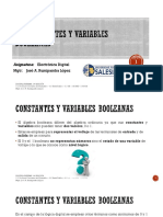 2.1 Constantes y Variables Boolenas - 2.2 Operadores Lógicos - 2.3 Tablas de Verdad PDF
