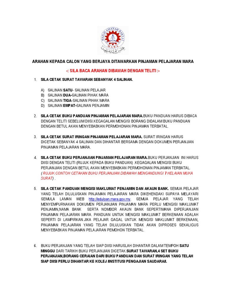 Contoh Arahan Dari Mara Pdf