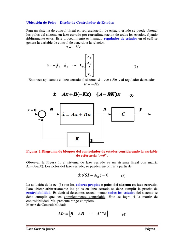 Ubicación de Polos | PDF | Matriz (Matemáticas) | Integral