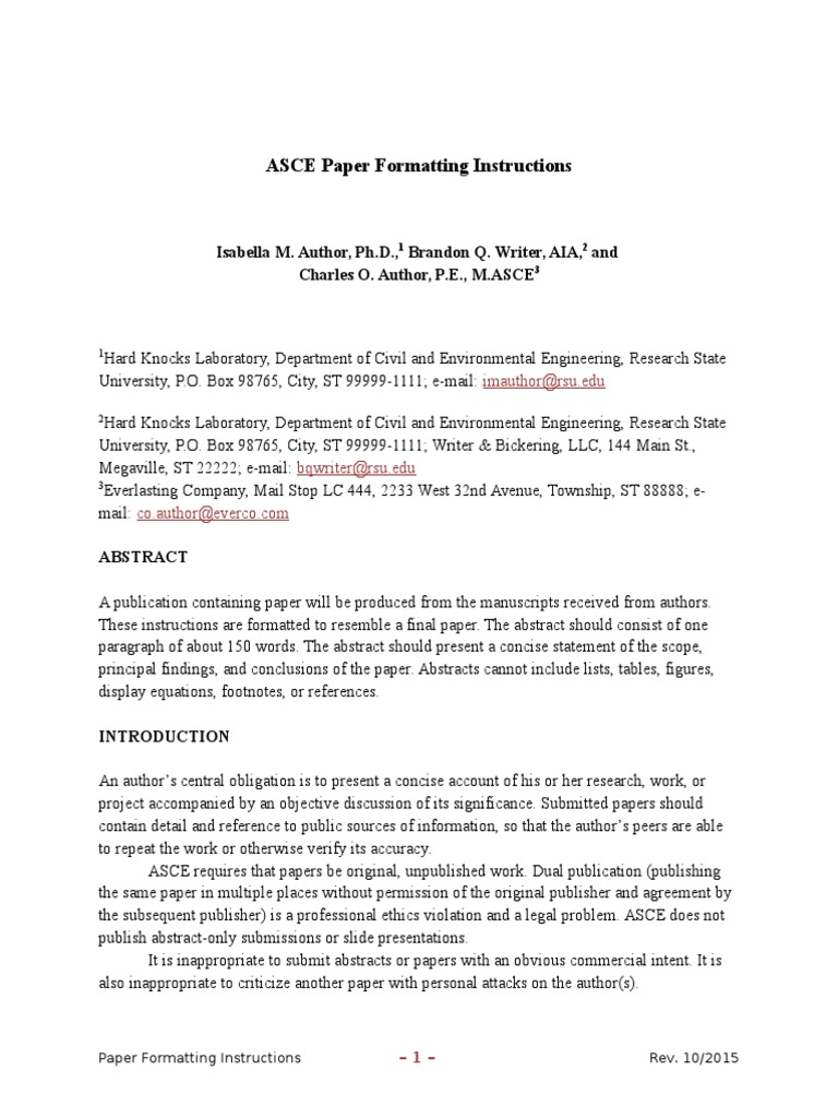 Author Formatting Instructions | PDF | Typefaces | Citation