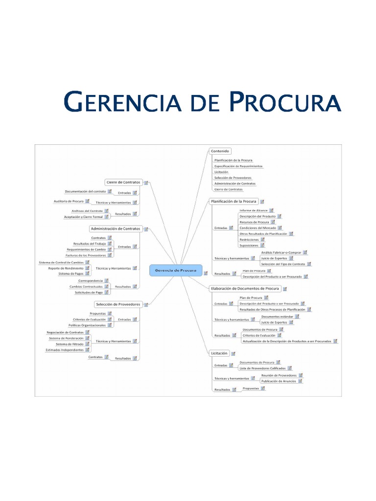 Proceso de Gerencia de Procura en Proyectos | PDF | Planificación ...
