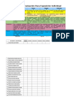 Rubrica para Exposición