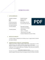 Informe Psicologico Arantza