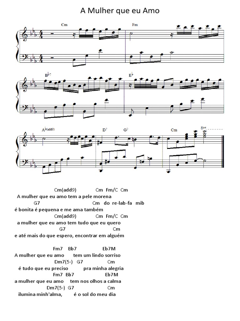 A Mulher que Eu Amo - Letra e Cifras | PDF